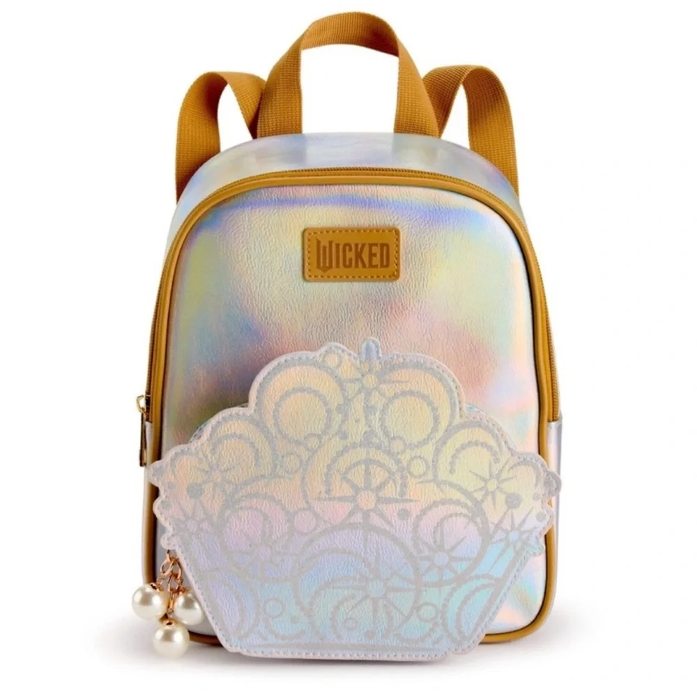 Wicked Glinda Iridescent Mini Backpack with Shell Design